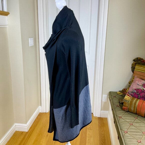 Smartwool Sweater Cardigan Wool Blend Edgewood Wrap Black Gray (XS) - Picture 4 of 8